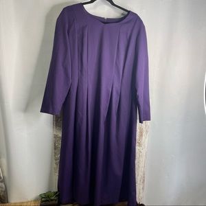 Vintage Willow Ridge Long Purple Long Sleeve Dress Size 16P